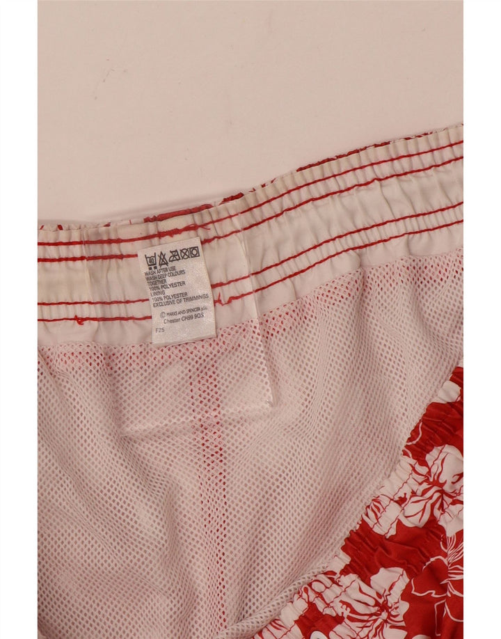 Marks & Spencer Badeshorts til mænd, store røde blomsterpolyester