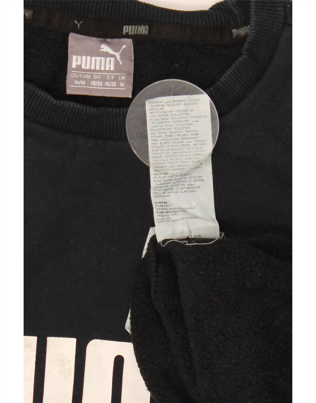 Puma Herre grafisk sweatshirt Jumper Medium Navyblå Bomuld