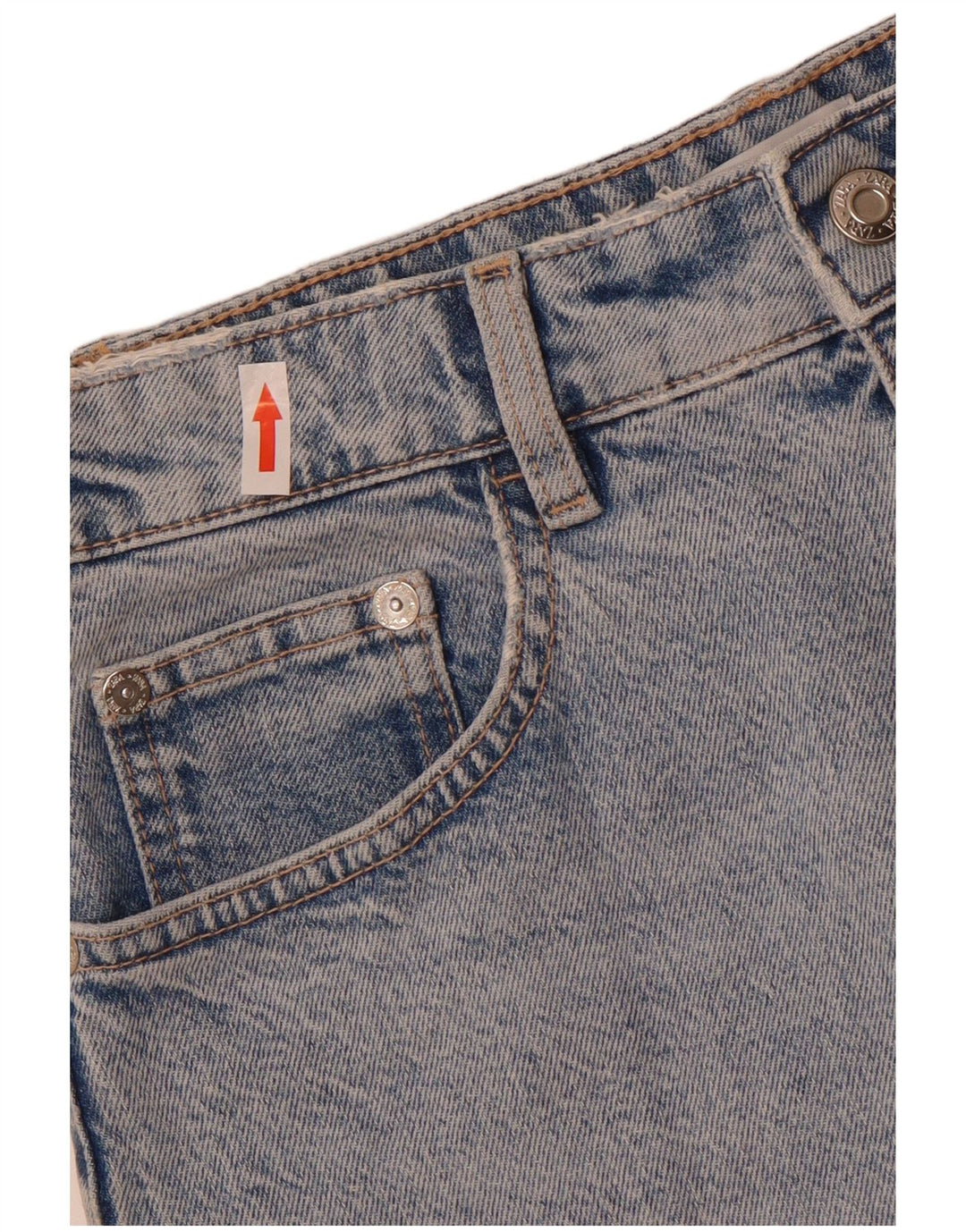 Zara Dame Denim Nederdel Medium W28 Blå Bomuld