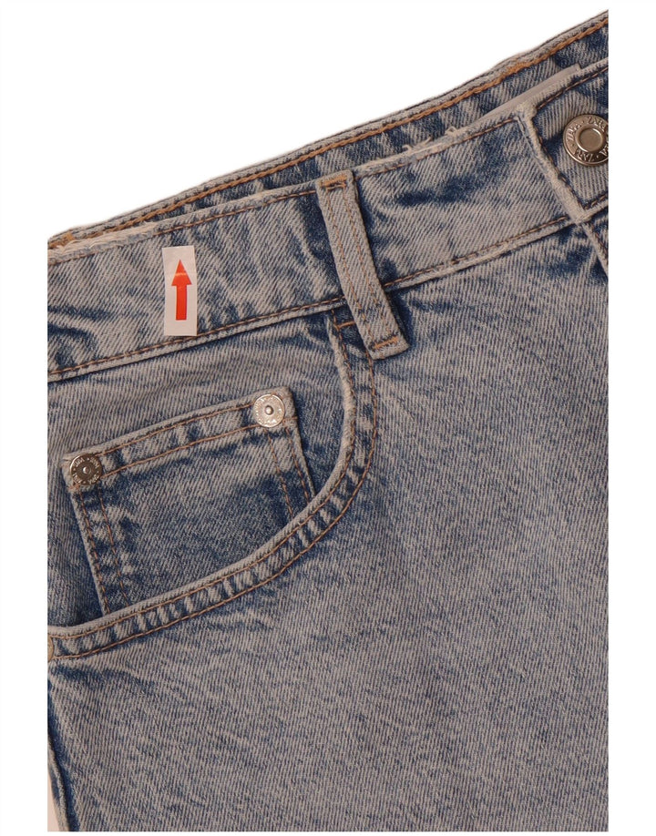 Zara Dame Denim Nederdel Medium W28 Blå Bomuld