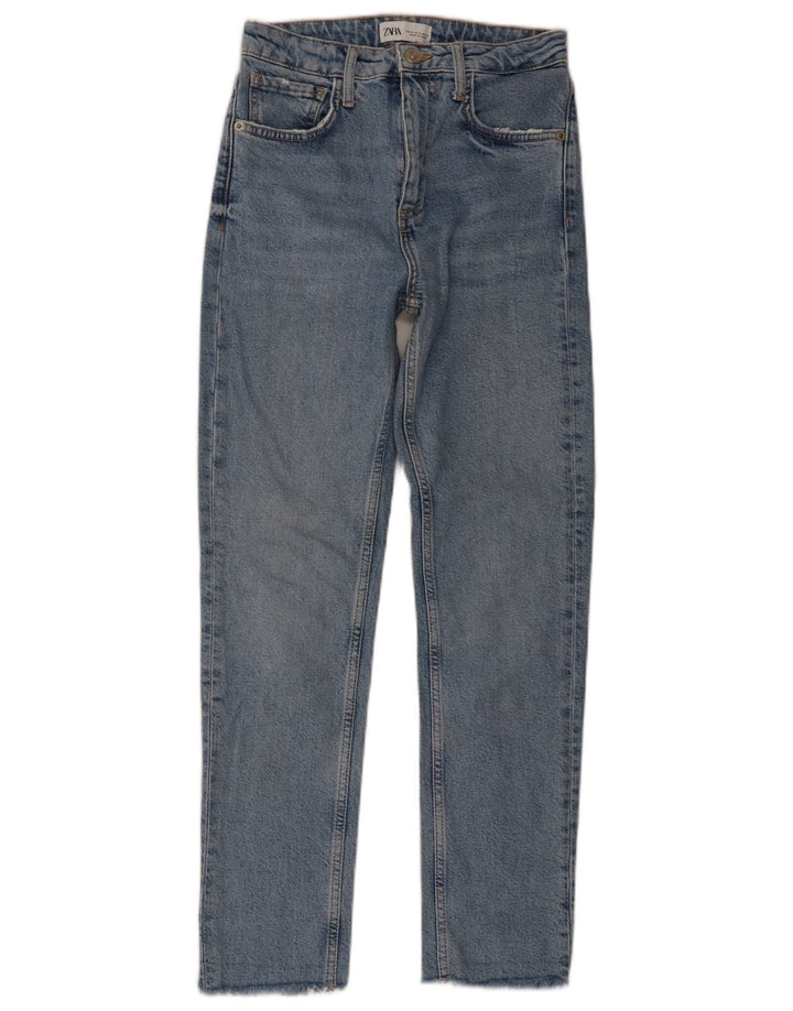 ZARA Dame Slim Jeans EU 34 2XS W24 L27 Blå