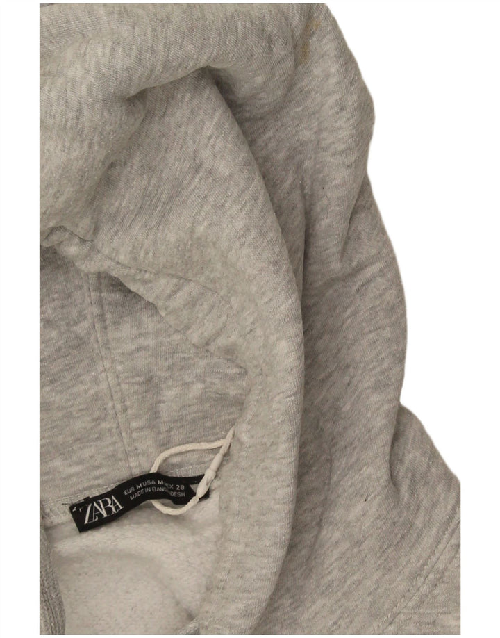 Zara Oversized hættetrøje til kvinder DK 14 Medium Grå Flecked