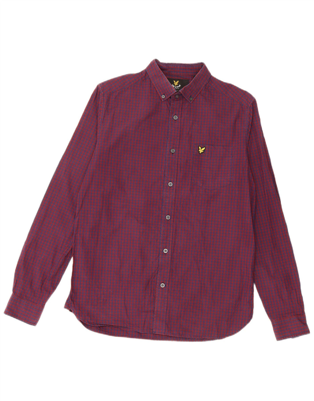 Lyle & Scott Herreskjorte Lille Burgundy Gingham Cotton