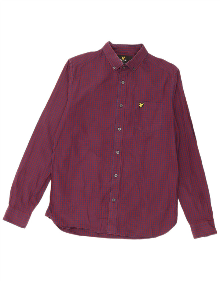 Lyle & Scott Herreskjorte Lille Burgundy Gingham Cotton