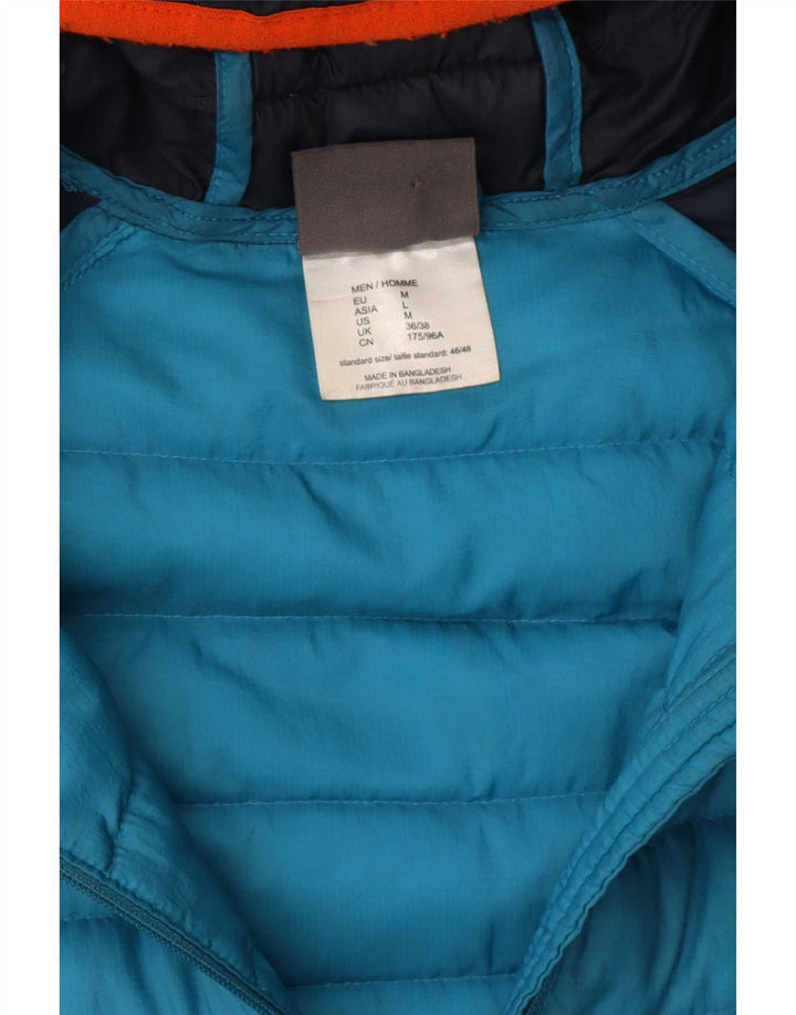 Jack Wolfskin Herre hættepolstret jakke UK 36/38 Medium Blue Colourblock