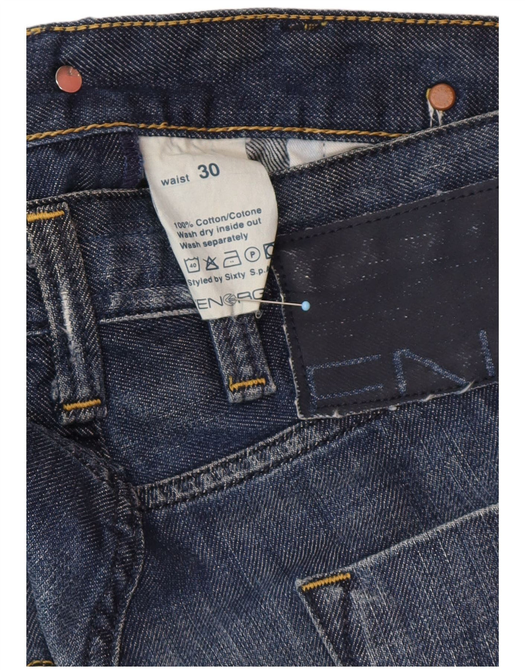 ENERGE Bootcut jeans til mænd W30 L34 blå bomuld