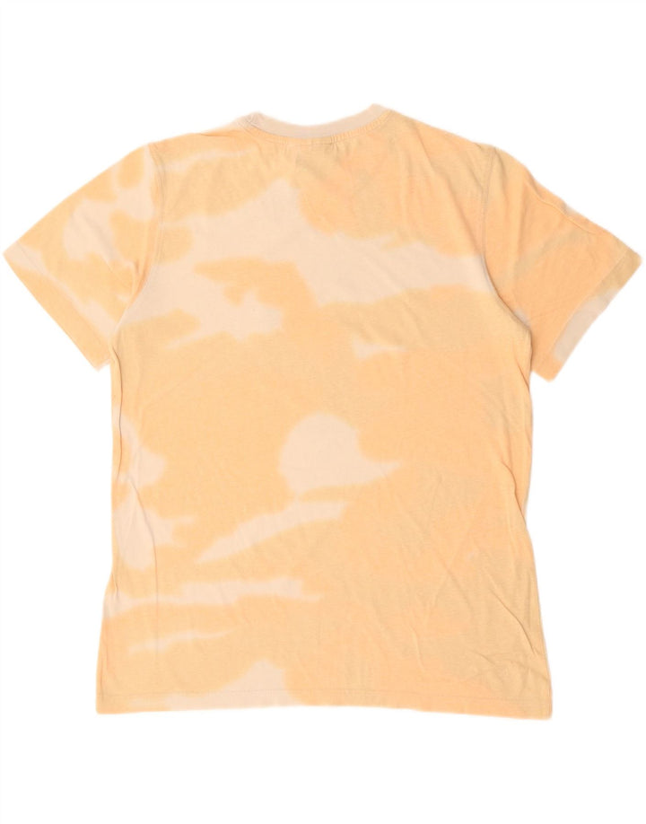 Adidas Herre grafisk T-shirt Top Medium Orange Tie Dye Bomuld