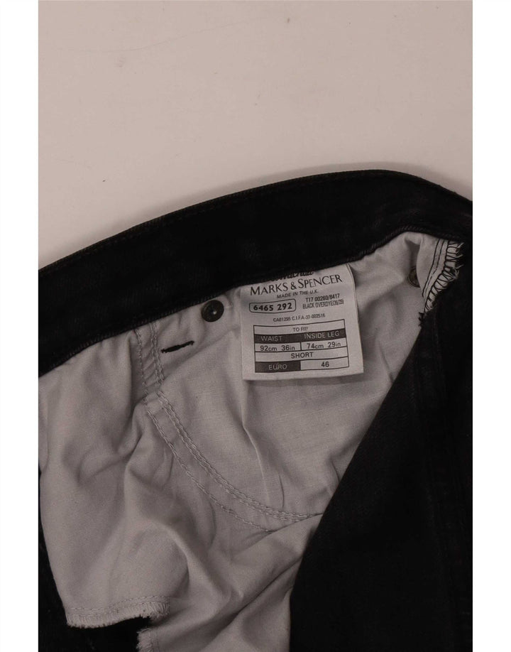 Marks & Spencer Straight Jeans til mænd W36 L29 sort bomuld