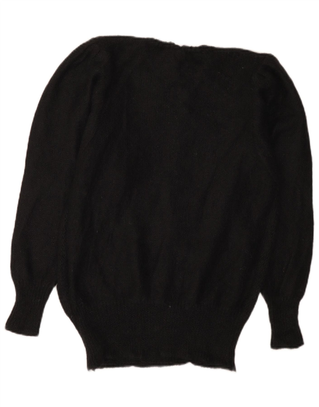 Vintage dame sweater med rund hals IT 44 Medium Sort