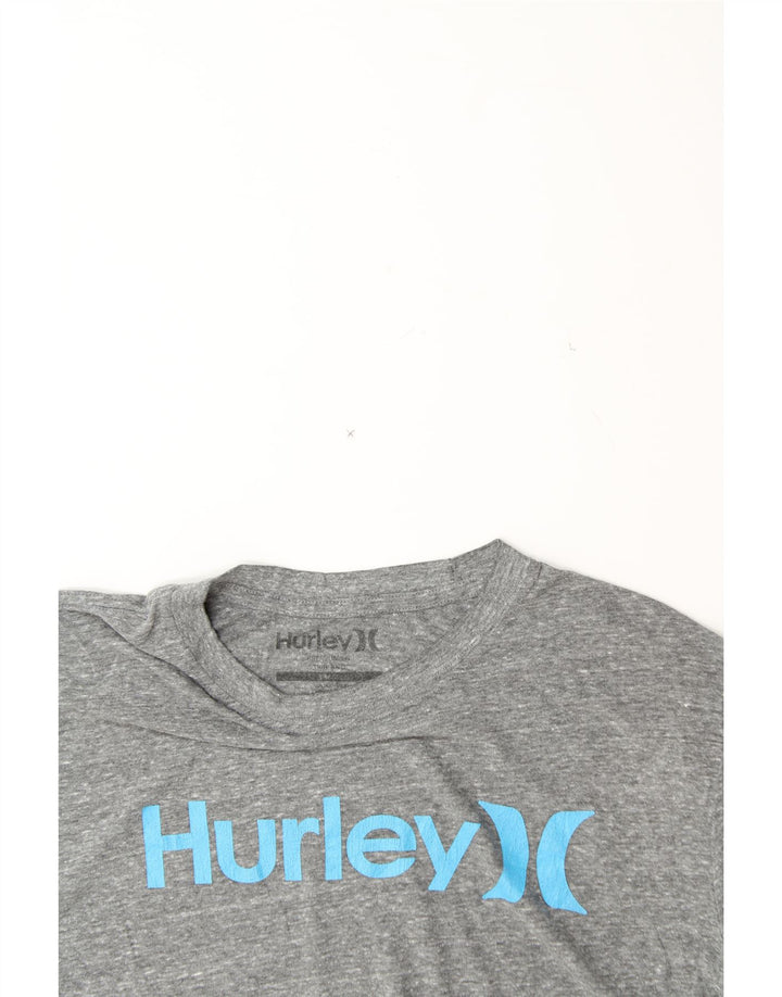 HURLEY Mens Graphic T-Shirt Top Medium Grey Vintage Hurley and Second-Hand Hurley from Messina Hembry 