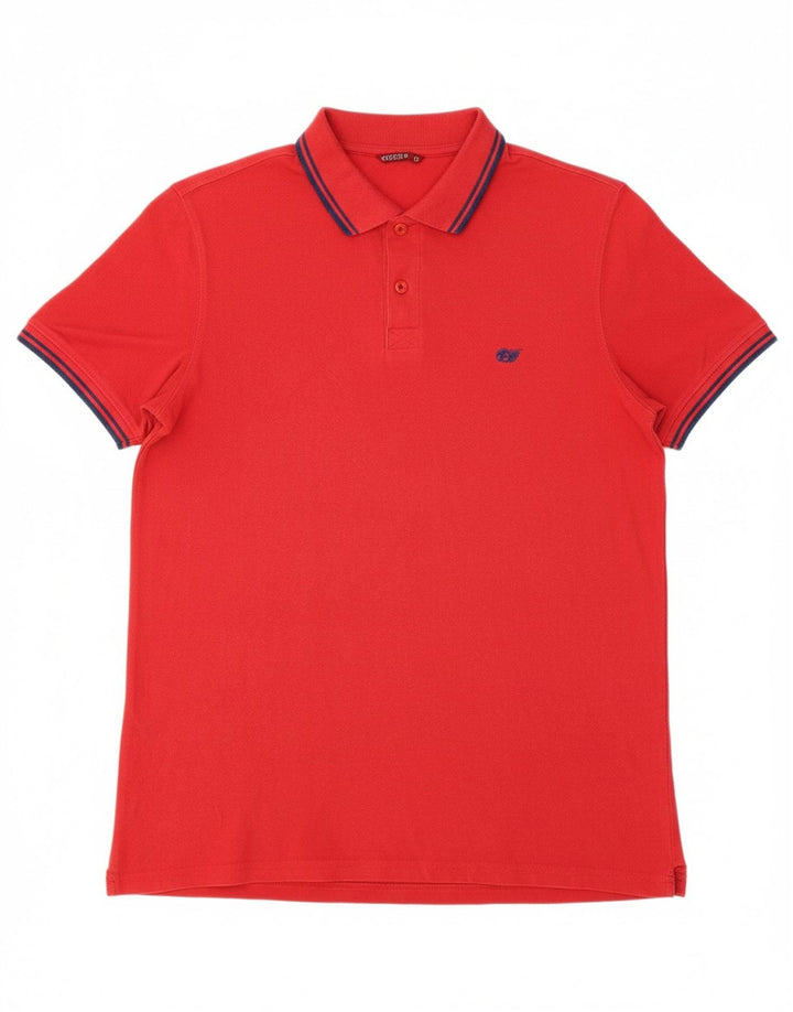 CARRERA Mens Polo Shirt Large Red Cotton Vintage Carrera and Second-Hand Carrera from Messina Hembry 
