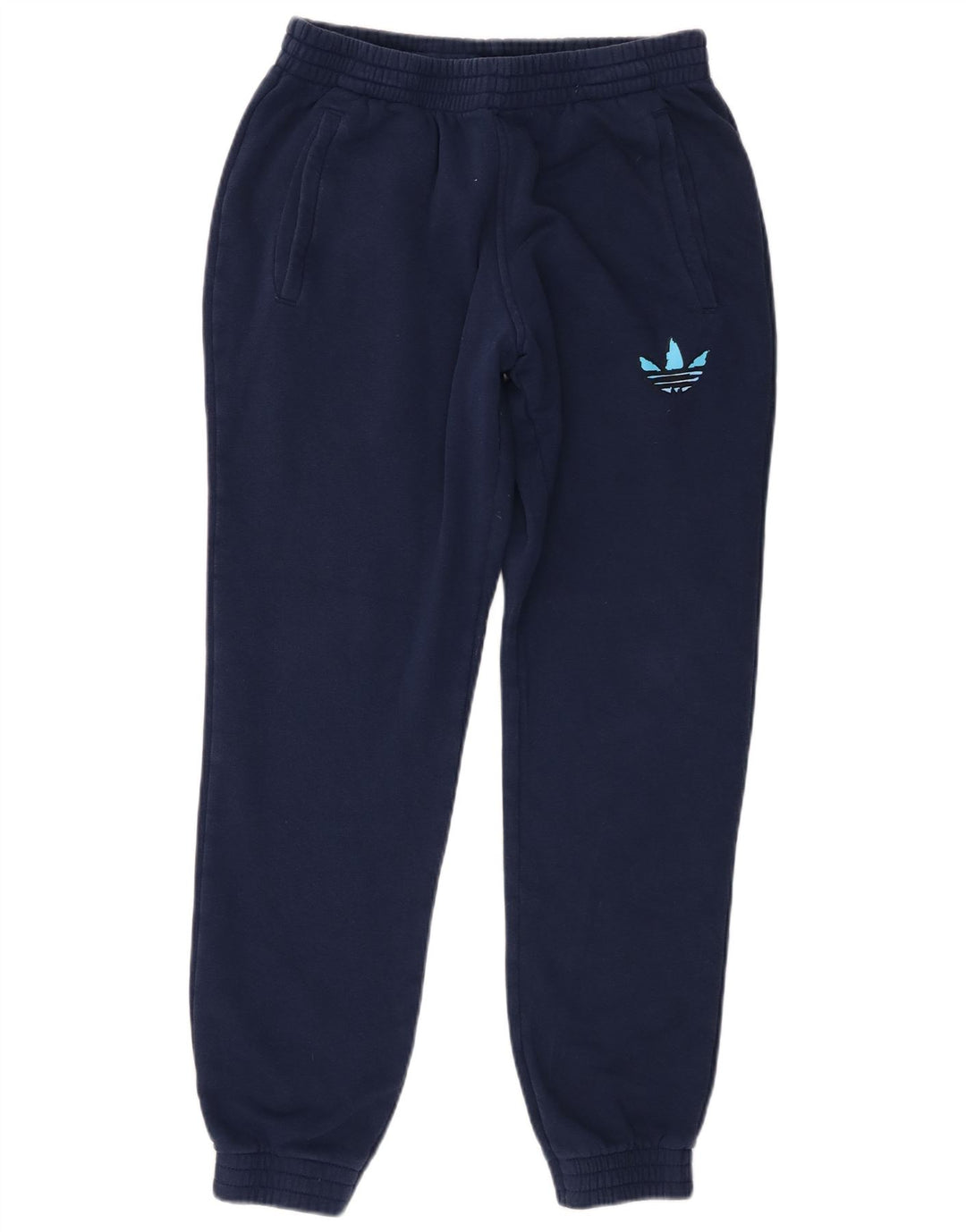 Adidas Dame træningsdragt Bukser Joggers UK 12 Medium Navy Blue Bomuld