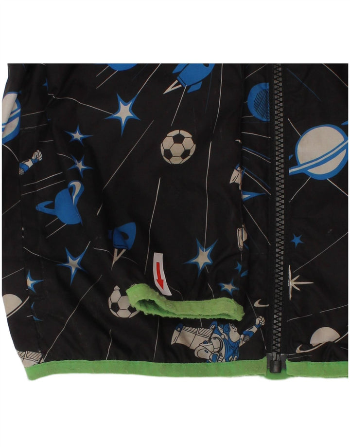 Adidas Regnjakke med hætte til drenge 5-6 år Sort geometrisk polyester