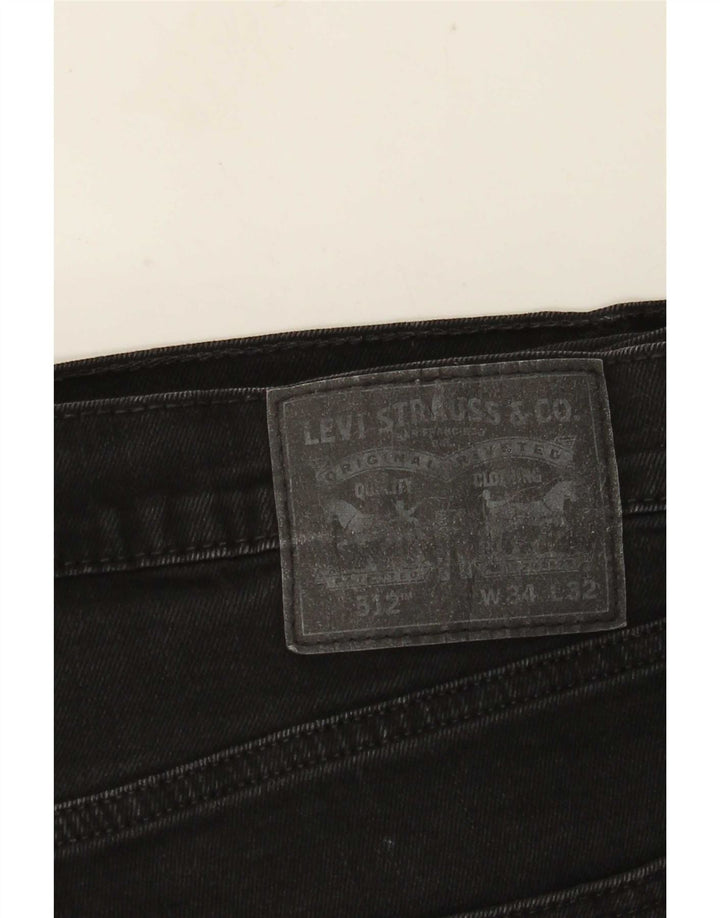 Levi's Herre 512 Slim Tapered Jeans W34 L32 Sort