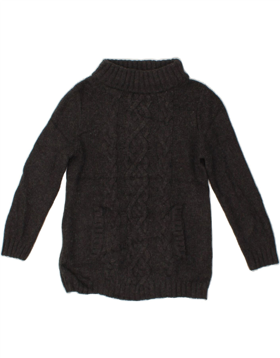 J. CREW Womens Roll Neck Jumper Sweater UK 10 Small Grey Viscose Vintage J. Crew and Second-Hand J. Crew from Messina Hembry 