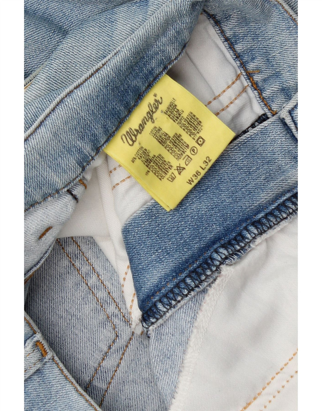 Wrangler Herre Texas Straight Jeans W36 L32 Blå Bomuld