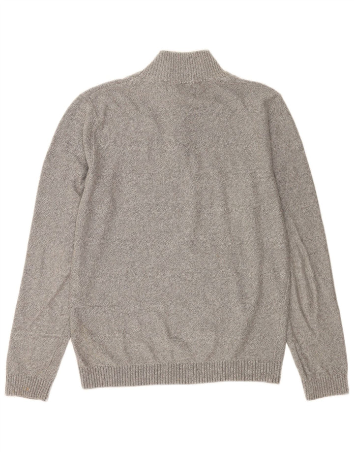 Jack & Jones herre lynlås-hals sweater lille grå bomuld