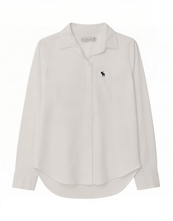 Abercrombie & Fitch Dameskjorte UK 14 Medium White Bomuld