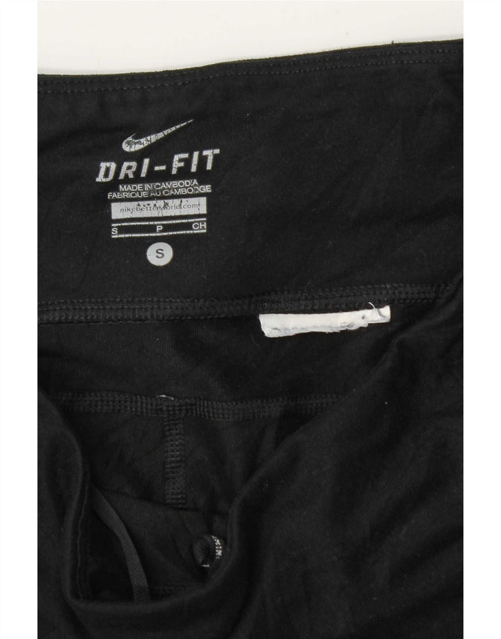 Nike Dame Leggings UK 10 Small Black Colourblock