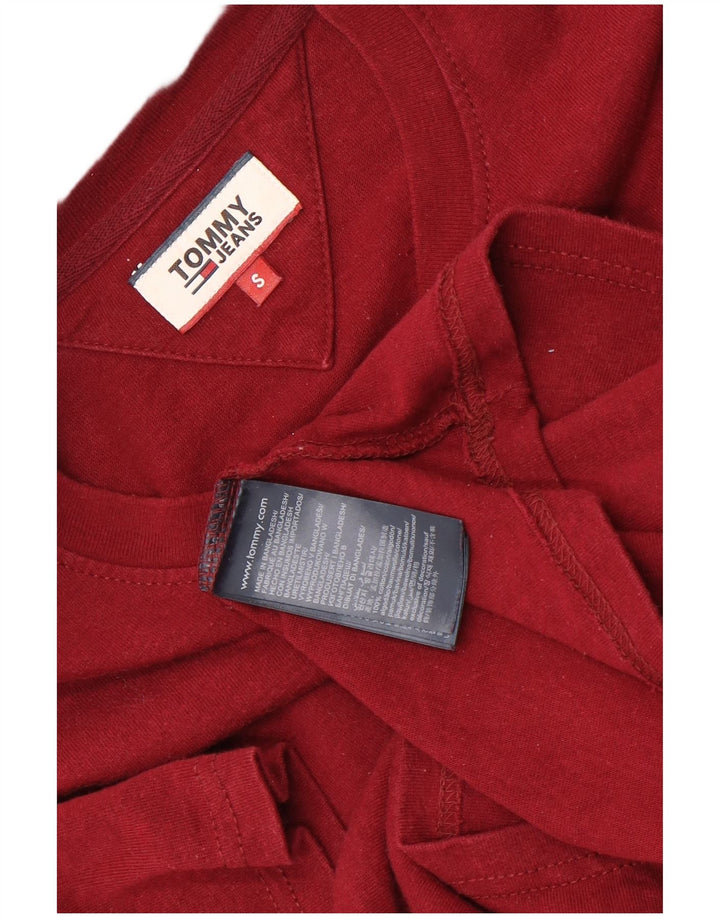 Tommy Hilfiger Herre T-shirt Top Lille rødbrun bomuld