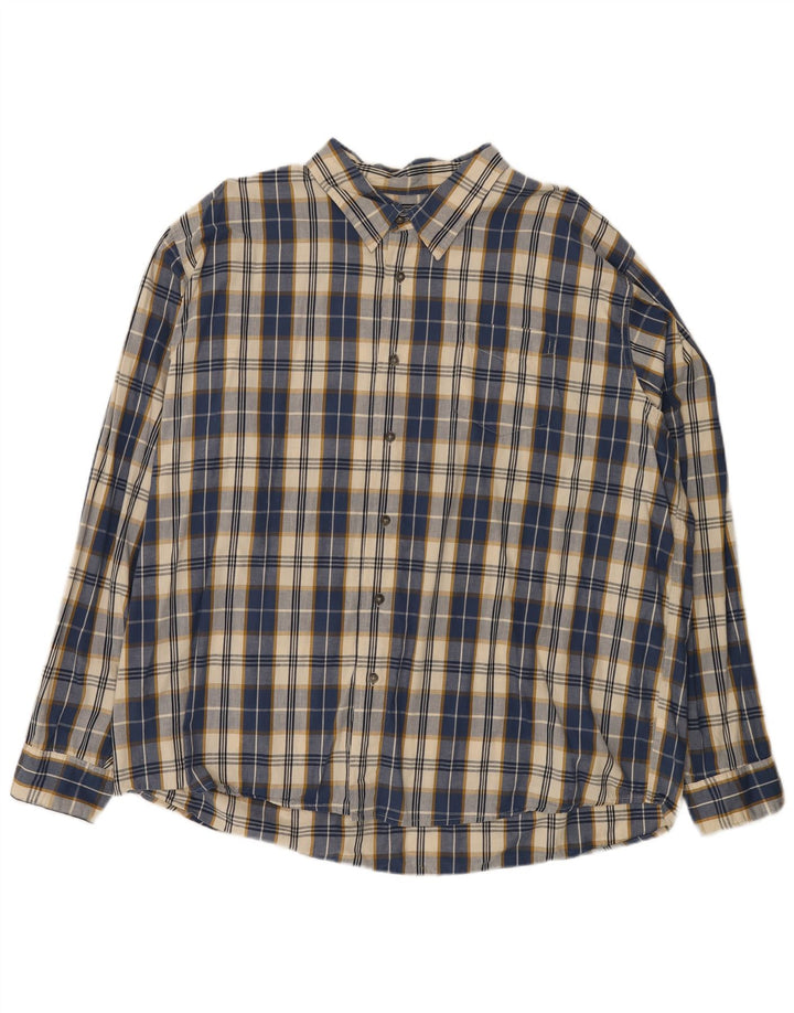Wrangler herreskjorte 3XL marineblå ternet bomuld