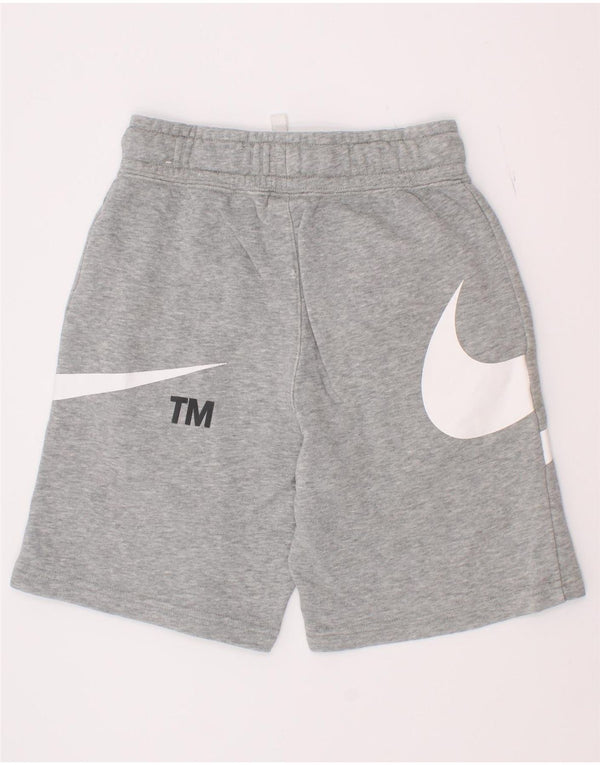 Nike drenge grafiske sportsshorts 8-9 år små grå flækkede bomuld