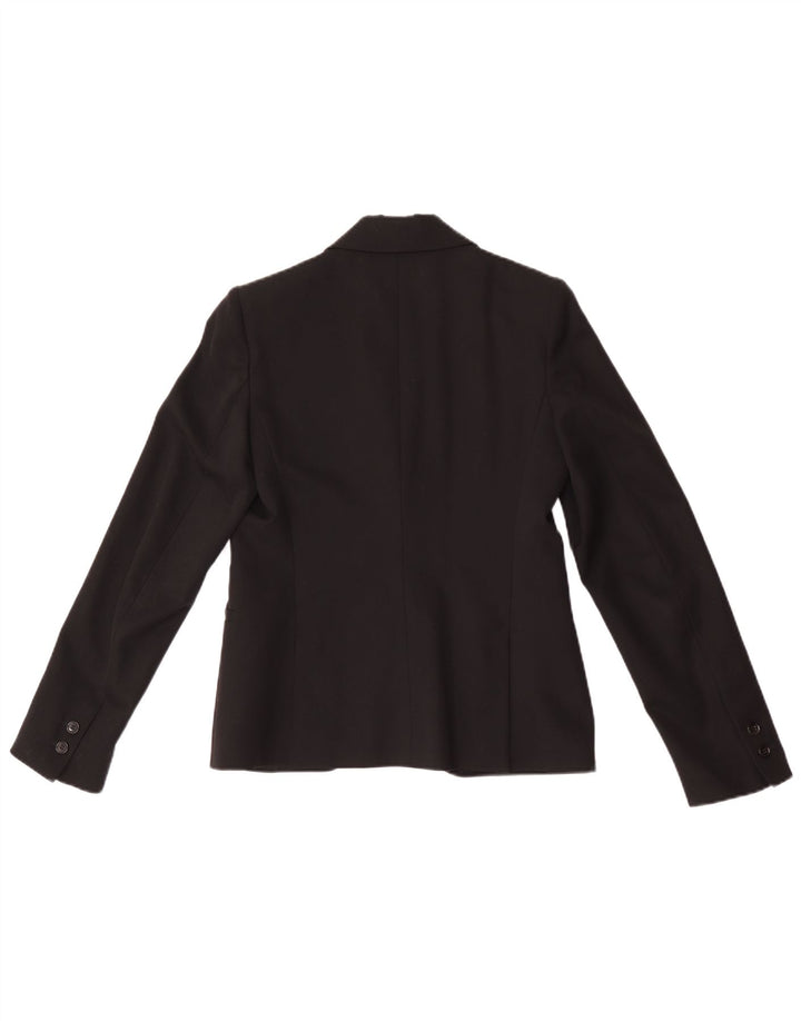 New York Industrie Dame 1 Knap Blazer Jakke EU 40 Medium Sort Uld