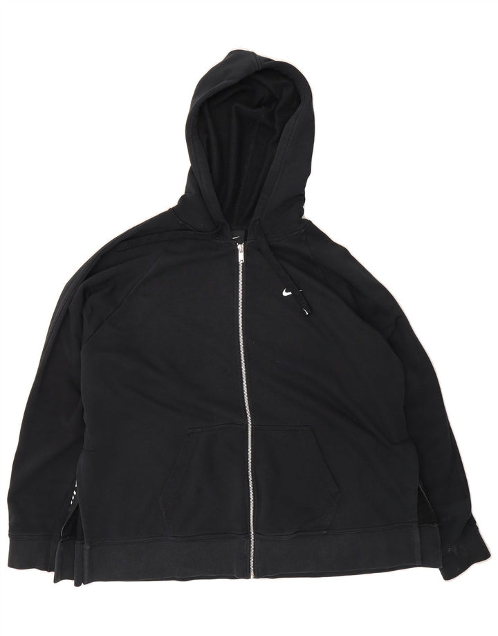 NIKE Mens Zip Hoodie Sweater XL Black Cotton Vintage Nike and Second-Hand Nike from Messina Hembry 