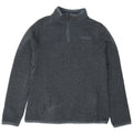 Weird Fish Womens Zip Neck Sweatshirt Jumper UK 12 Medium Grey Polyester