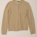 BENETTON Womens Cardigan Sweater UK 14 Large Beige Wool Vintage Benetton and Second-Hand Benetton from Messina Hembry 