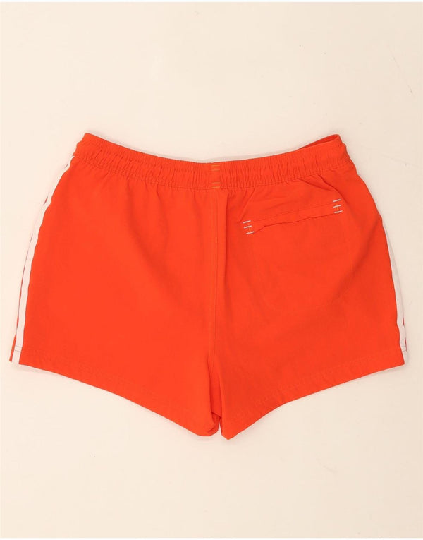 Adidas Womens Sport Shorts UK 12 Medium  Orange Nylon