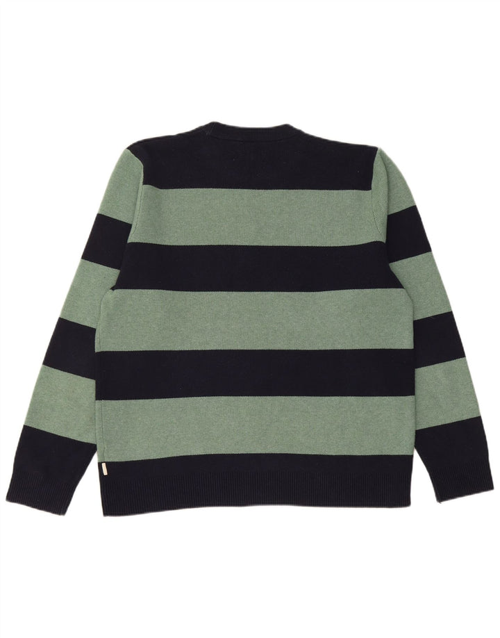 Marks & Spencer Herre sweater med rund hals, stor marineblå stribet