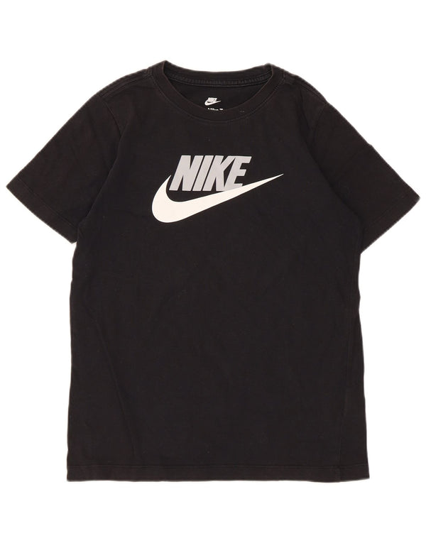 Nike drenge grafisk t-shirt top 12-13 år stor sort bomuld