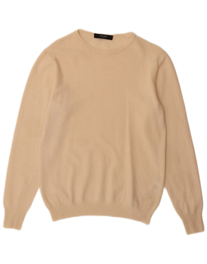 Liu Jo Herre trøjetrøje med rund hals Medium Beige Virgin Wool