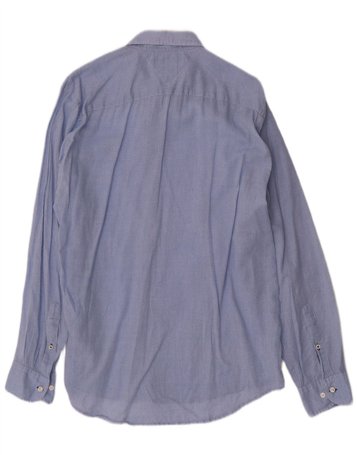 Tommy Hilfiger Herreskjorte Stor blå ternet bomuld