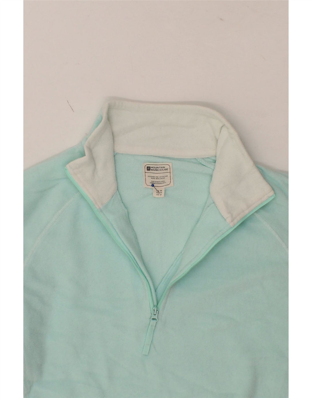 MOUNTAIN WAREHOUSE Womens Zip Neck Fleece Jumper UK 16 Large  Blue Vintage Mountain Warehouse and Second-Hand Mountain Warehouse from Messina Hembry 