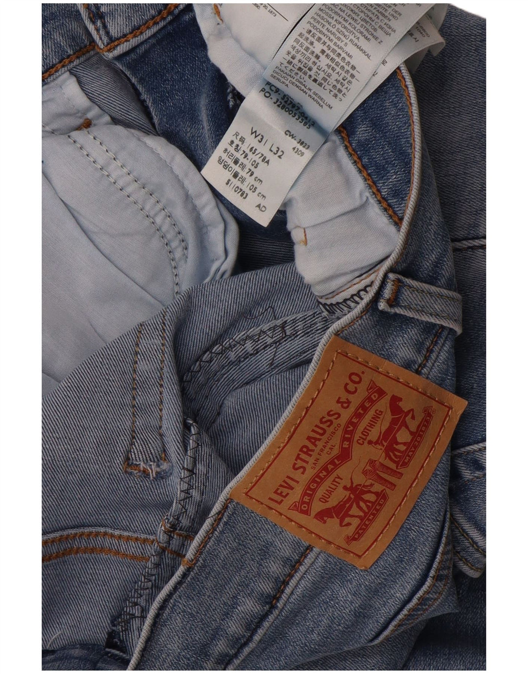 Levi's skinny jeans til kvinder W31 L32 blå bomuld