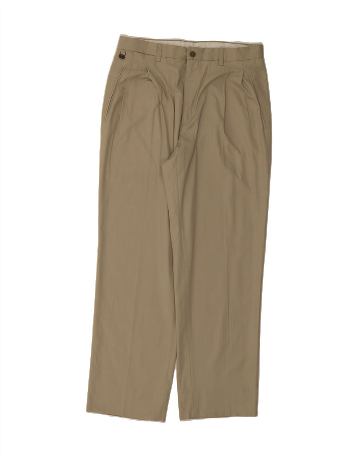 LACOSTE Mens Pegged Casual Trousers Size 42 Large W32 L30 Beige Polyester Vintage Lacoste and Second-Hand Lacoste from Messina Hembry 