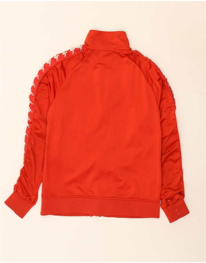 Kappa Dame Grafisk Træningsdragt Top Jacket UK 10 Lille Rød Polyester