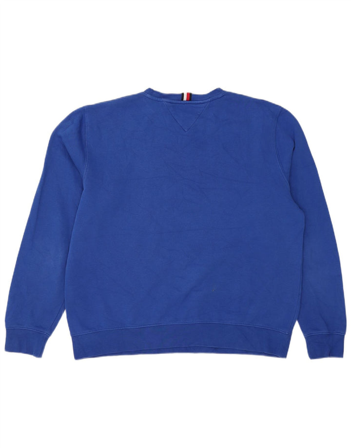 Tommy Hilfiger Herre Grafisk Sweatshirt Jumper XL Blå Bomuld