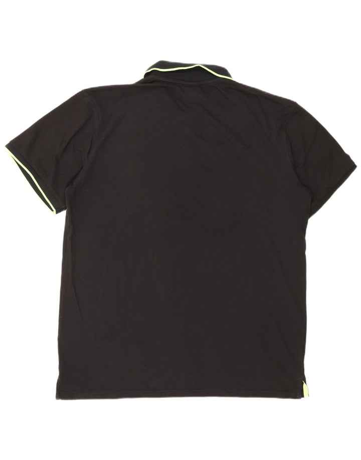 MIZUNA Mens Polo Shirt 2XL Black Cotton