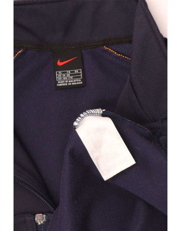 Nike træningsdragt topjakke til drenge 13-14 år XL Marineblå Colourblock