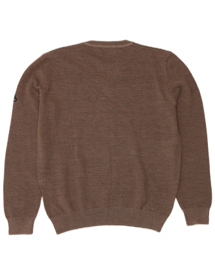 NAVIGARE Dame V-hals sweater UK 16 Stor brun uld