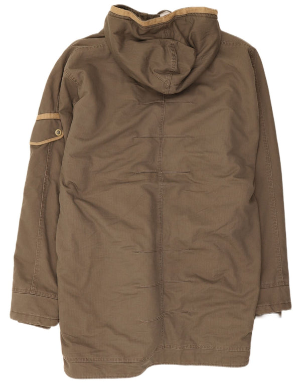 Helly Hansen Herre Hooded Parka Jacket UK 42 XL Brun Bomuld