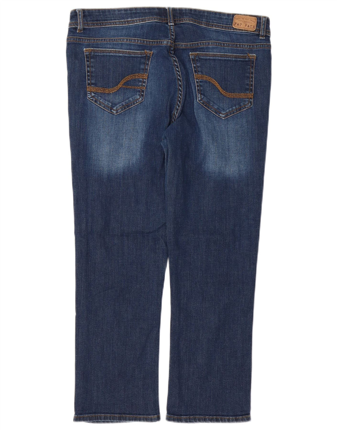 FAT FACE Kvinder Cropped Jeans UK 12 Medium W32 L24 Blå Bomuld