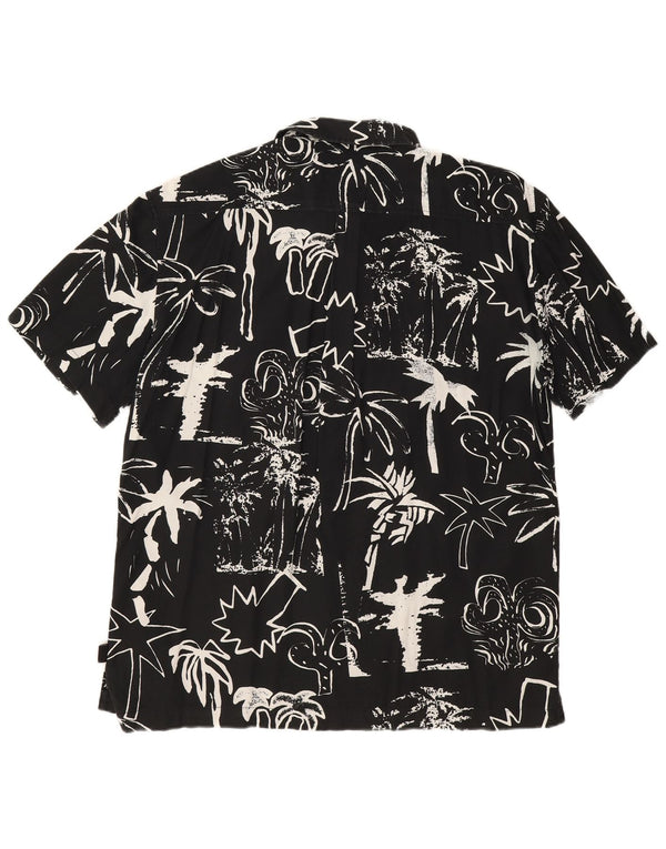 Quiksilver Herre kortærmet Regular Fit skjorte Medium Black Floral Hawaiian