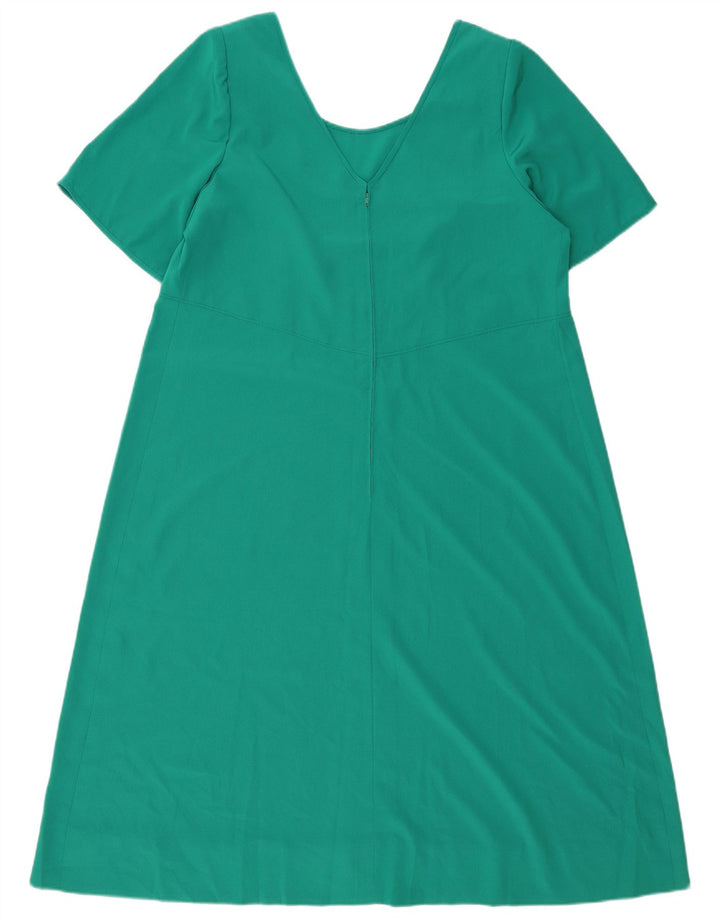 VINTAGE Womens A-Line Dress UK 16 Large Green