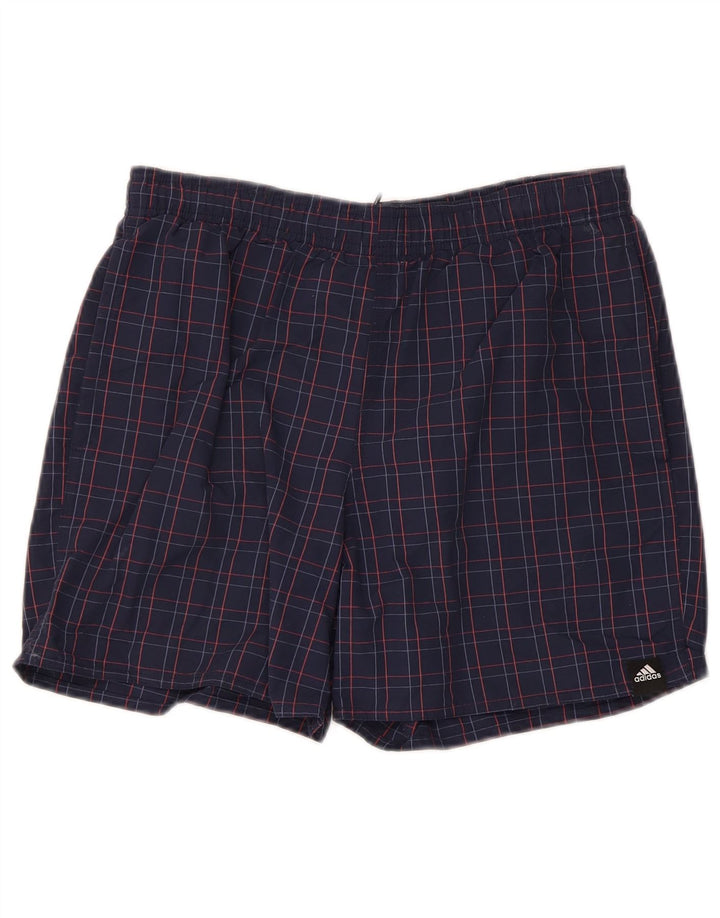 Adidas Sportsshorts til mænd Små marineblå ternet polyamid