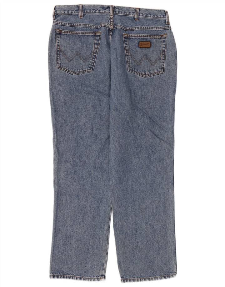 Wrangler Herre Ohio Straight Jeans W36 L30 Blå Bomuld