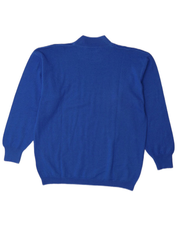 Paolo Ottaviani Herre Turtle Neck Jumper Sweater Medium Blue Wool